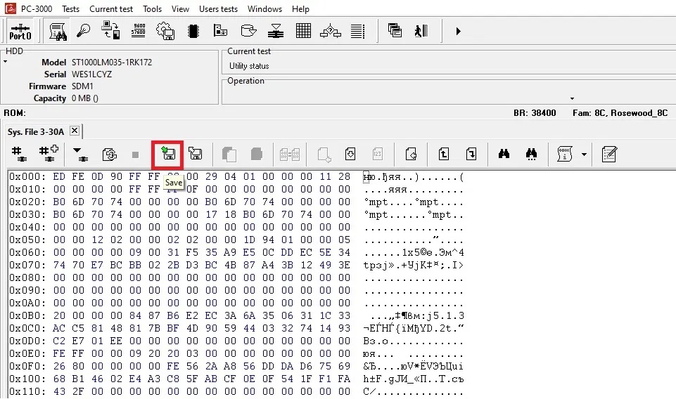 使用PC-3000重置Seagate F3硬盘上自加密或用户加密的密码处理过程