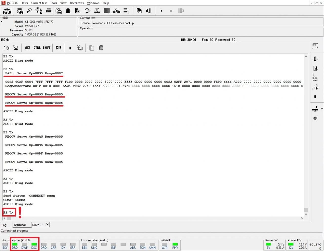使用PC-3000重置Seagate F3硬盘上自加密或用户加密的密码处理过程